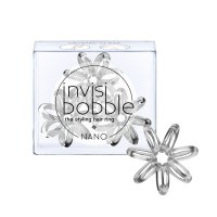Invisibobble Nano POWER Crystal Clear gumička do vlasů 3 ks