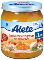 Alete BIO Příkrm zelenina + brambory + kuře 12m+ 250 g