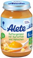 Alete BIO Příkrm zelenina + brambory + kuře 6m+ 190 g