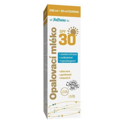 MedPharma Opalovací mléko SPF30 200ml+30ml ZDARMA