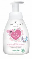 Attitude Baby leaves Dětská mycí pěna 2 v 1 bez vůně 295 ml