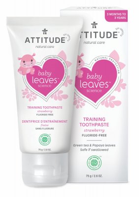 ATTITUDE Baby Leaves Dětská zubní pasta příchuť jahoda 75 g