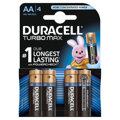 Duracell Turbo Max AA K4 LR6/MX 1500 baterie 4 ks