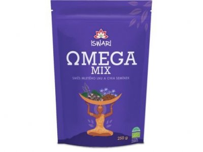 Iswari Bio Omega mix směs mletých semínek Chia hnědý len 250 g