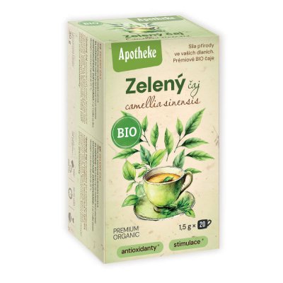 Apotheke BIO Zelený čaj Camellia Sinensis nálevové sáčky 20x1,5 g
