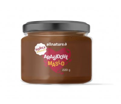 Allnature Arašídové máslo s hořkou čokoládou 220 g