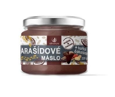 Allnature Arašídové máslo s hořkou čokoládou 220 g