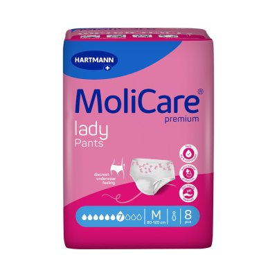 KALHOTKY NAVLÉKACÍ MOLICARE LADY PANTS 7 KAPEK M BOKY 80-120CM,1442ML,8KS