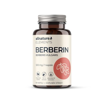 Allnature Berberin Extrakt 98% 500 mg 60 kapslí