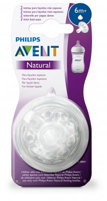 Avent dudlík natural průsek Y na kaši 2 ks bílá