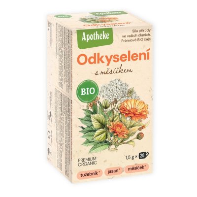 APOTHEKE BIO čaj Na odkyselení s měsíčkem 20 x 1.5 g