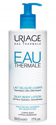 Uriage Eau Thermale hedvábné tělové mléko pro suchou a citlivou pokožku (24-Hour Hydration, Smoothness) 500 ml