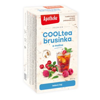 APOTHEKE COOLtea brusinka s malinou 20 x 2 g