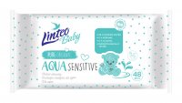 LINTEO BABY Vlhčené ubrousky Aqua sensitive 48 ks