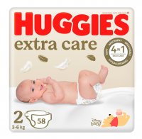 Huggies Extra Care 2, 58 ks