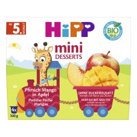 HiPP 100% OVOCE BIO Jablka s broskvemi 4x100g C-119