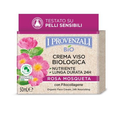 I Provenzali BIO Výživný pleťový krém Rosa 50 ml