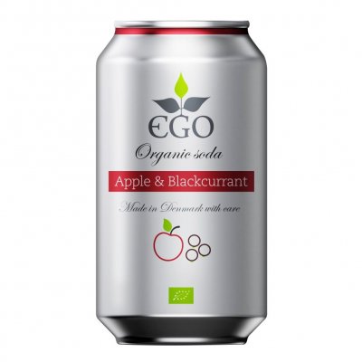 EGO BioLimonáda jablko/černý rybíz plechovka 330 ml