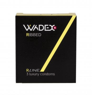 WADEX Ribbed kondomy 3 ks
