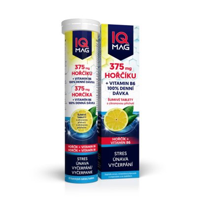 IQ Mag Hořčík 375 mg + vitamin B6 20 šumivých tablet