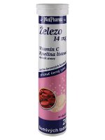 Medpharma Železo 14 mg + vitamin C + kyselina listová 20 šumivých tablet