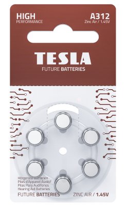 TESLA Baterie do naslouchadel A312 PR41 6 ks