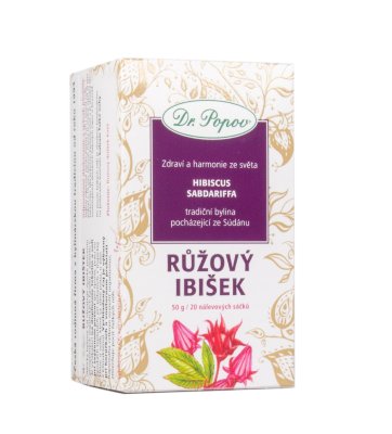 Dr. Popov Růžový ibišek porcovaný čaj 20x2,5 g