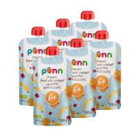 SALVEST Põnn BIO Ovocné smoothie s jogurtem a sušenkami 6x110 g