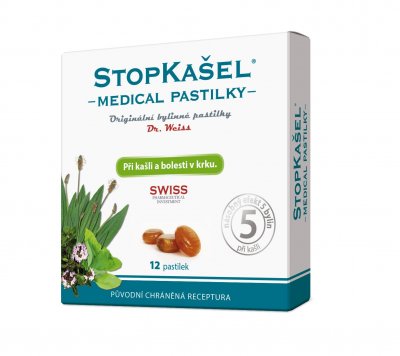 STOPKAŠEL Medical pastilky Dr.Weiss 12 pastilek