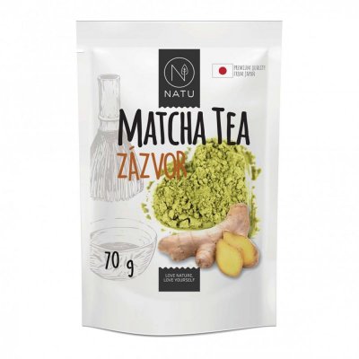 NATU Matcha tea BIO Premium Japan Zázvor 70 g