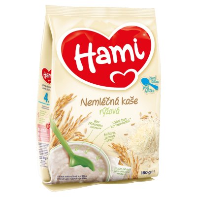 Hami Kašička rýžová nemléčná 4M 180 g