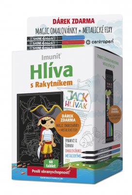 Imunit Jack Hlívák Hlíva s rakytníkem pro děti 60 tablet + Magic omalovánka