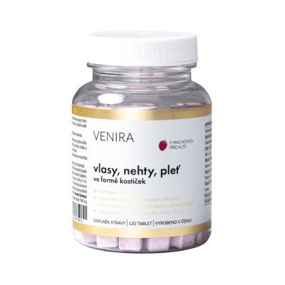 Venira Vlasy, nehty, pleť ve formě kostiček Malina 120ks
