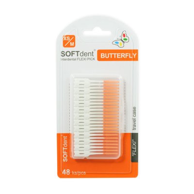 SOFTdent Butterfly dentál. párátka FLEXI PICK 48ks