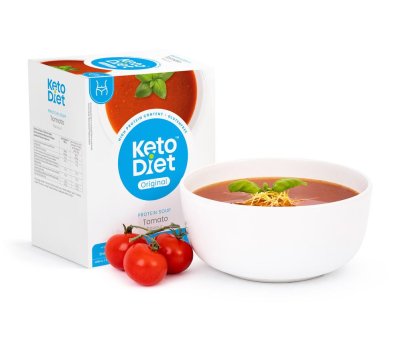 KetoDiet Proteinová polévka rajčatová s nudlemi 7 porcí - KetoDiet Proteinová polévka rajčatová s nudlemi 7 x 34 g