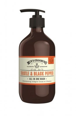 Scottish Fine Soaps Černý pepř a ostropestřec pánský mycí gel na tělo a vlasy 500 ml