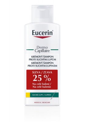 Eucerin Dermocapillaire Krémový šampon proti suchým lupům duopack 2x250 ml