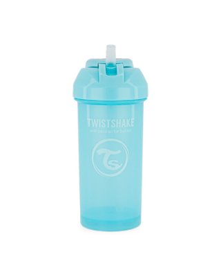 Twistshake Láhev netekoucí s brčkem 6m+ 360 ml modrá Twistshake Láhev netekoucí s brčkem 6m+ 360 ml modrá
