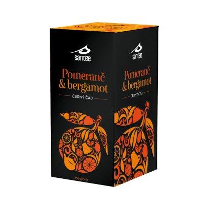 Santée Černý čaj pomeranč & bergamot porcovaný čaj 20x1,75 g