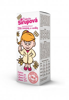 Doktorka Sirupová kalciová Bílá čokoláda a vanilka 100 ml