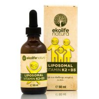 Ekolife Natura Lipozomální vitamín K2 + D3 kapky 60 ml