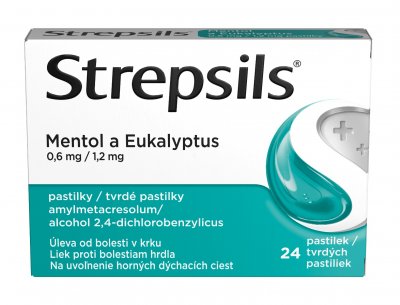 STREPSILS MENTOL A EUKALYPTUS - 0,6MG/1,2MG PAS 24 I