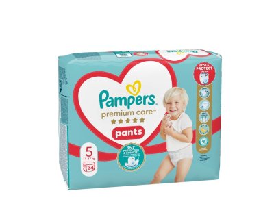PAMPERS Premium Care Pants 5 JUNIOR 12-17 kg Value Pack 34 ks
