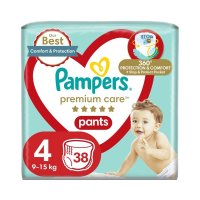 PAMPERS Premium Care Pants 4 MAXI 9-15 kg Value Pack 38 ks