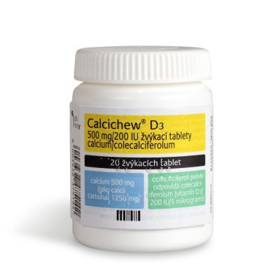 CALCICHEW D3 500 MG/ 200 IU - 500MG/200IU TBL MND 20