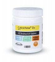 Calcichew D3 200 IU 20 žvýkacích tablet