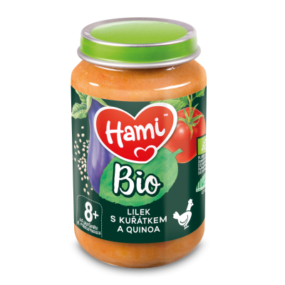 Hami BIO Lilek s kuřátkem a quinoa 8m+ 190 g