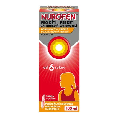 NUROFEN PRO DĚTI 4% POMERANČ - 40MG/ML POR SUS 100ML
