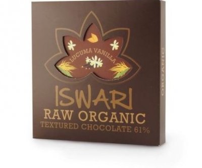 Iswari Bio Raw čokoláda Vanilla a lucuma 75 g