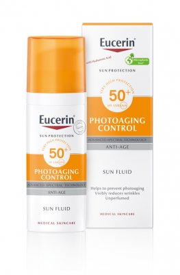 Eucerin Sun pleťový opalovací fluid proti vráskám SPF50 50 ml
